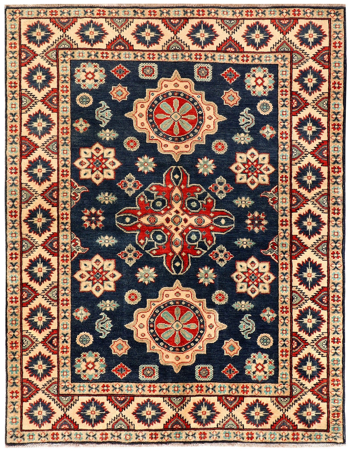 Midnight Blue Kazak | 4.11 x 6.4 | RRR-73951