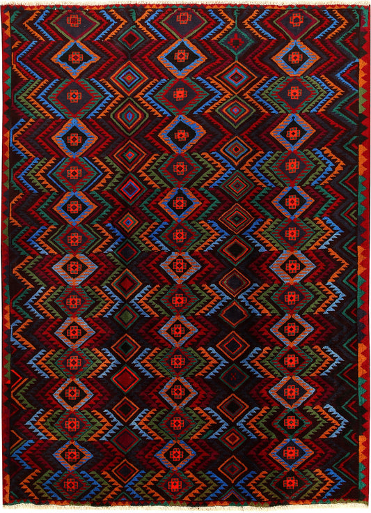 Multi Colored Baluchi | 6.9 x 9.3 | RRR-77140