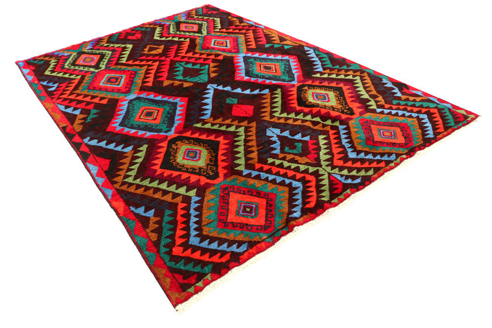 Multi Colored Baluchi | 6.4 x 9.1 | RRR-77141