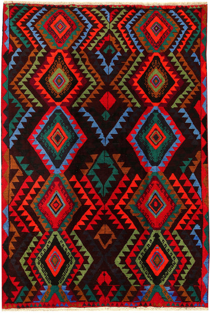 Multi Colored Baluchi | 6.4 x 9.1 | RRR-77141