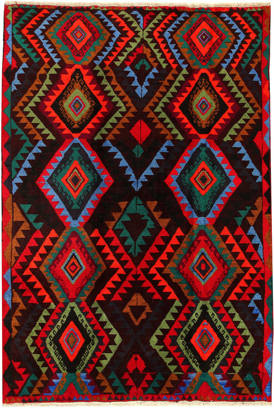 Multi Colored Baluchi | 6.4 x 9.1 | RRR-77141